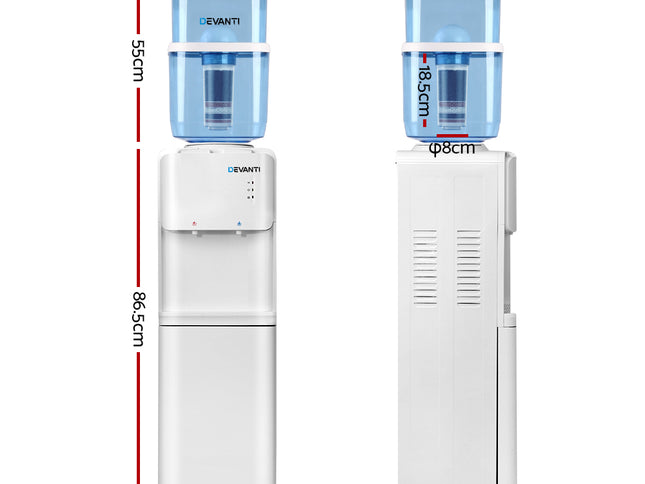 Devanti Water Cooler Dispenser Stand 22L Bottle White