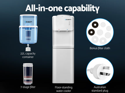 Devanti Water Cooler Dispenser Stand 22L Bottle White