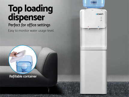 Devanti Water Cooler Dispenser Stand 22L Bottle White