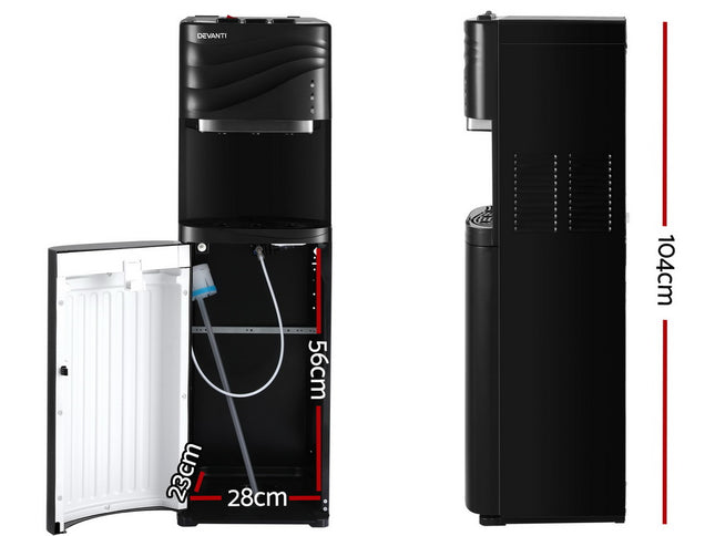 Devanti Water Cooler Dispenser Bottom Load Black