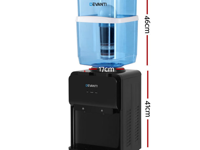 Devanti Water Cooler Dispenser Bench Top 22L Black