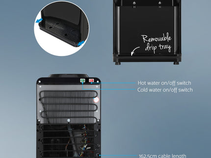 Devanti Water Cooler Dispenser Bench Top 22L Black