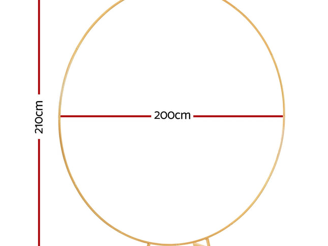 2M Round Backdrop Stand Wedding Background Decoration Party Flower Balloon Display