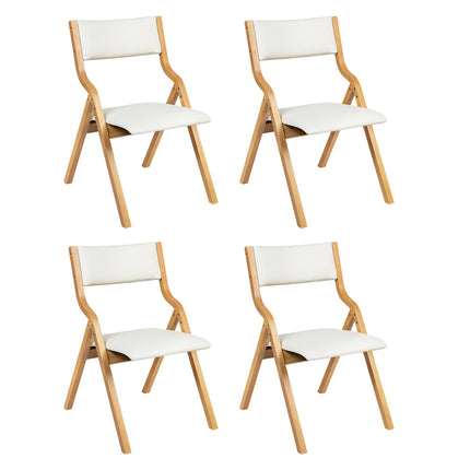 Levede 4x Dining Chairs Foldable PU Beige-2006732727788900352