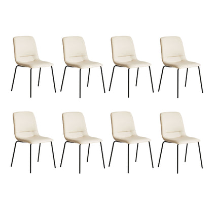 Levede Stackable Dining Chairs Kitchen Beige Set of 8-2006732727428190208