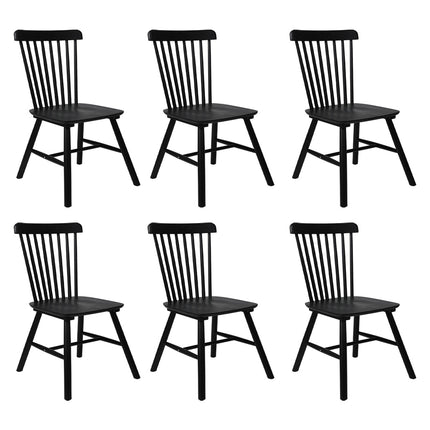 Levede 6x Dining Chairs Kitchen Winsor Black-2006732719299629056