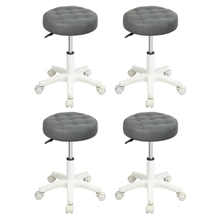 Levede 4x Rolling Bar Stool Swivel Salon SPA Chair Grey-2006732718565625856