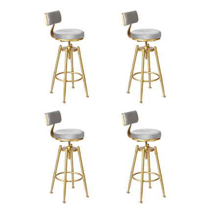 Levede 4x Swivel Bar Stools Kitchen Bar Chair Grey-2006732717642878976