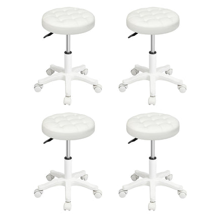 Levede 4x Rolling Bar Stool Swivel Salon SPA Chair Beige-2029387306187755520