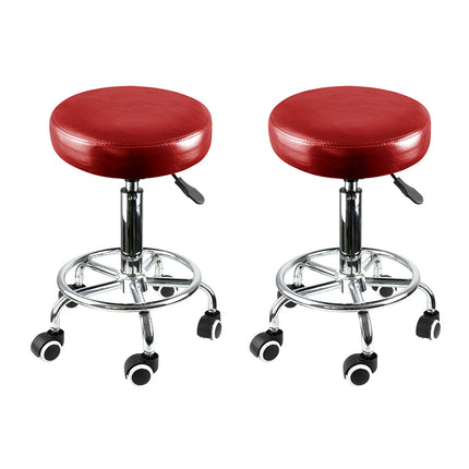 Levede 2x Salon Stool Swivel Barber Stools-2006732742557044736