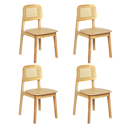 Levede 4x Rattan Dining Chair Wooden Kitchen Chair-2006733383874514944