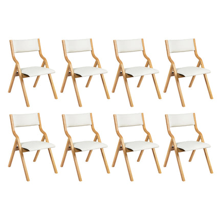 Levede 8x Dining Chairs Foldable PU Beige-2006732728141221888