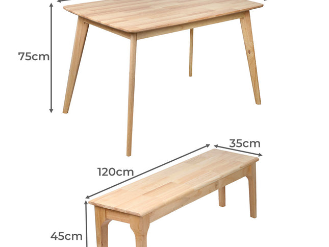 Levede Dining Sets 1XTable+1XBench Chair-1975420499492212738