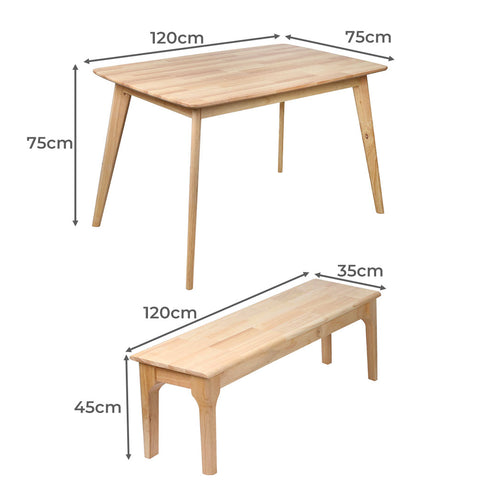 Levede Dining Sets 1XTable+1XBench Chair-1910113304207036418