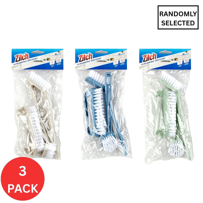 3x Zilch Dishwashing & Scrubber Brush 3pc Set-1973193608777568257