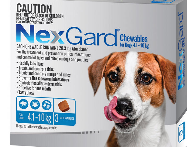 Nexgard Medium Dogs 4.1-10kg Blue 3pk-2017004949573079040