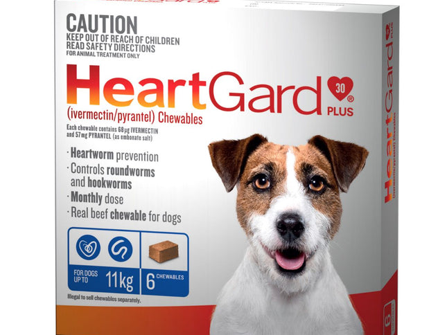 Heartgard 30 Plus Dog 0-11kg Blue 6pk-2018816649892859906