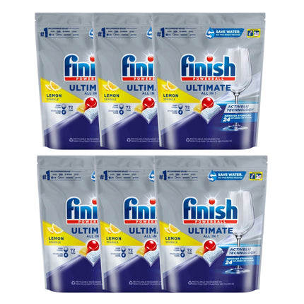 Finish Ultimate All in 1 x 432 Lemon Sparkle Dishwashing Tablets-2029334110182445056