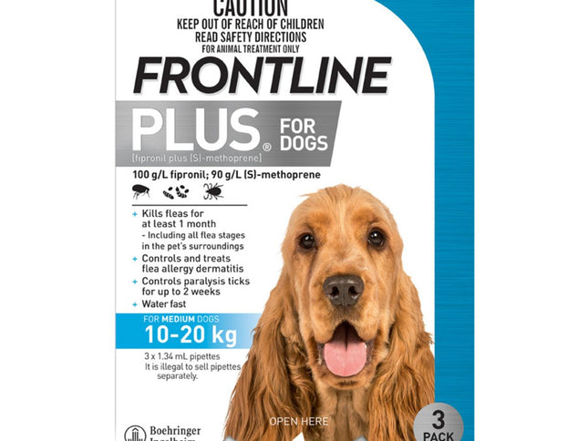 Frontline Plus Dog 10-20kg Blue Medium 3pk-2006732760781295618