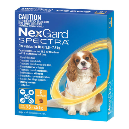 NexGard Spectra Dogs 3.6-7.5kg 6pk-2018816668981137408