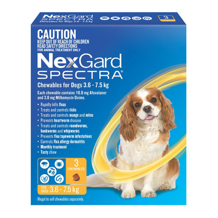 NexGard Spectra Dogs 3.6-7.5kg 3pk-2006732766141616131