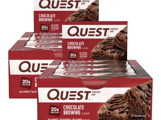 Quest Chocolate Brownie Protein Bars 12x60g x2-2029334133175619584