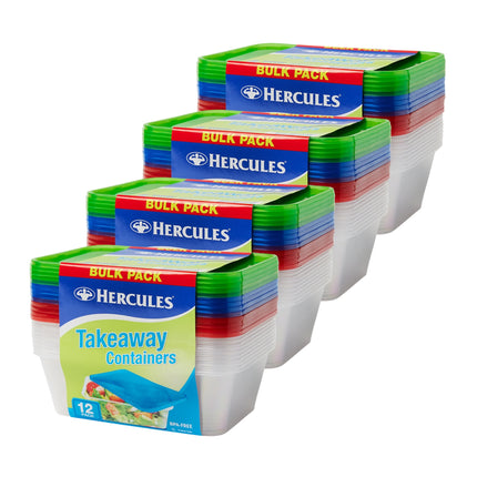 Hercules Takeaway Food Containers 12pk x 750ml x4-2050056823133835264