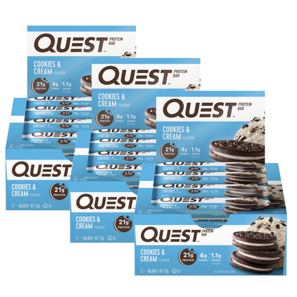 Quest Cookies & Cream Protein Bars 12x60g x3-2029334132831686656