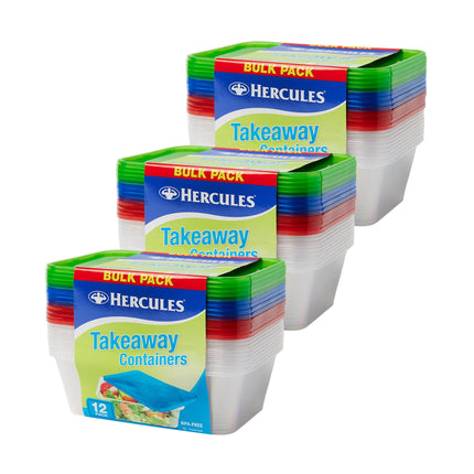 Hercules Takeaway Food Containers 12pk x 750ml x3-2050056822970257408