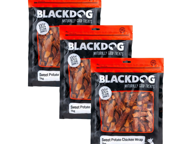 Blackdog Sweet Potato & Chick Wrap 1kg x 3pk-2006733406842523649