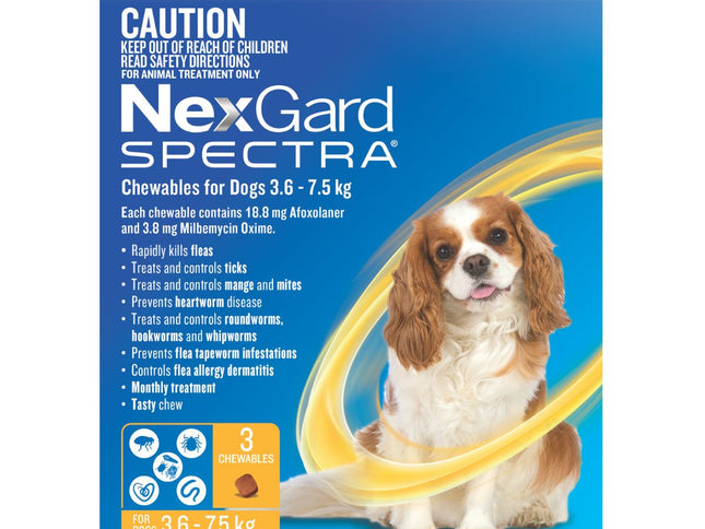 NexGard Spectra Dogs 3.6-7.5kg 3pk-2006732766141616130