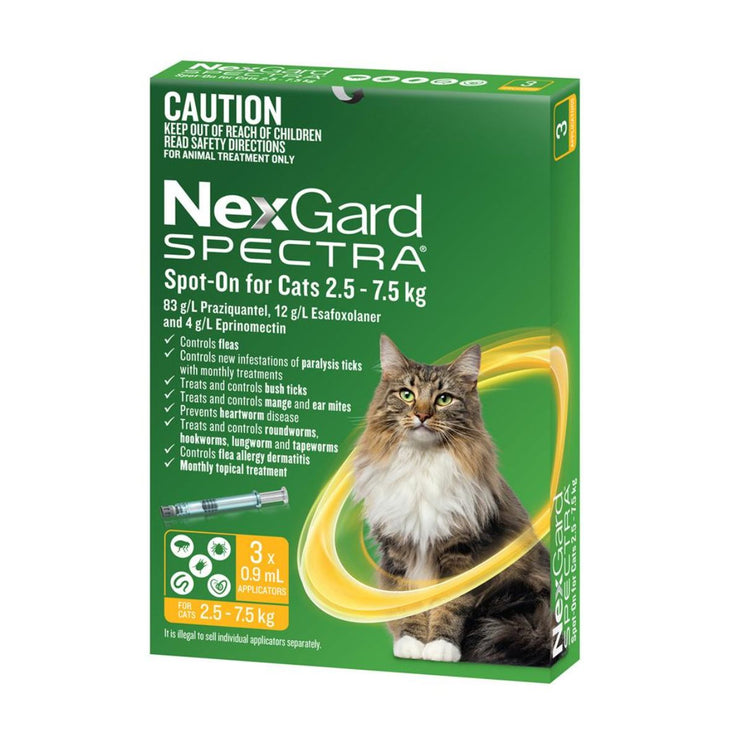 NexGard Spectra Spot-on Cats 2.5-7.5kg 3pk-2006732765516664834