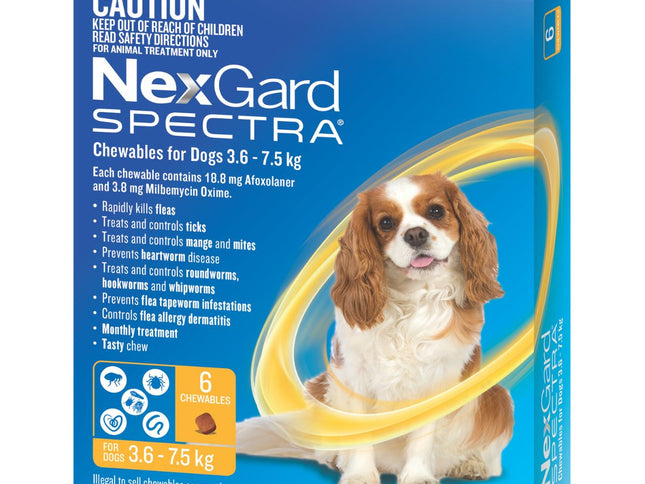 NexGard Spectra Dogs 3.6-7.5kg 6pk-2018816668981137410
