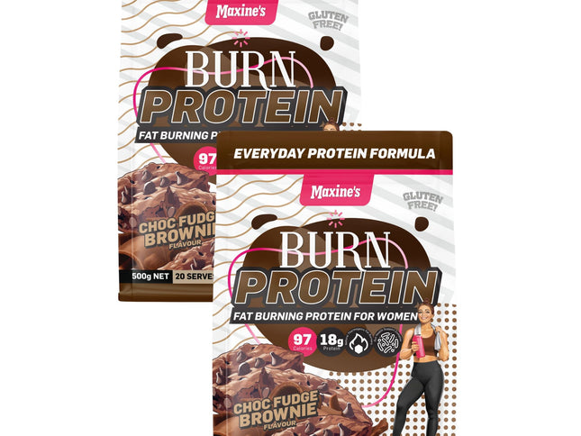 Maxines Burn Protein Choc Fudge Brownie 500g x2-2017004947014553600
