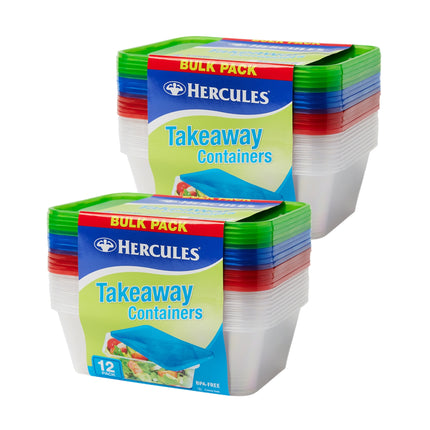 Hercules Takeaway Food Containers 12pk x 750ml x2-2050056822806679552