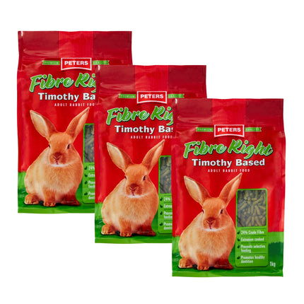 Peters Fibre Right Adult Rabbit 1Kg x3-2029334130403184640