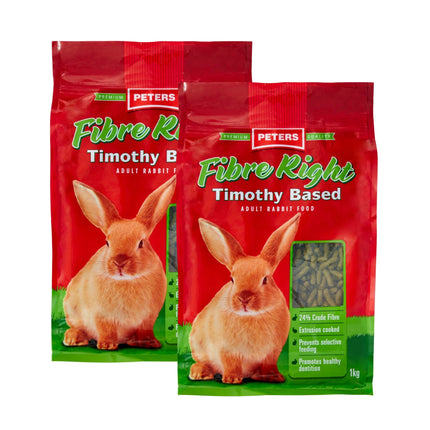 Peters Fibre Right Adult Rabbit 1Kg x2-2029334130243801088