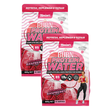 Maxines Burn Protein Water Refreshing Raspberry 800g  x2-2017004946448322560