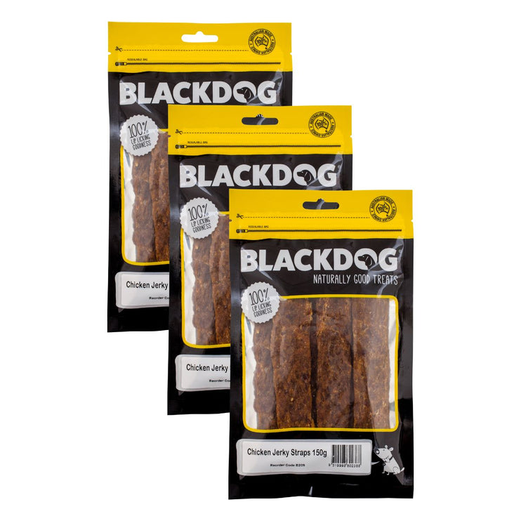 Blackdog Chicken Jerky Straps 150g x 3pk-2006732749972574209