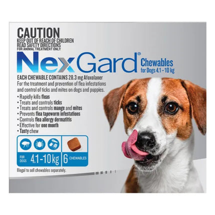 Nexgard Medium Dogs 4.1-10kg Blue 6pk-2017004949715685376