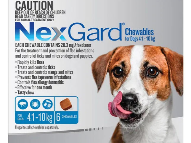 Nexgard Medium Dogs 4.1-10kg Blue 6pk-2017004949715685376