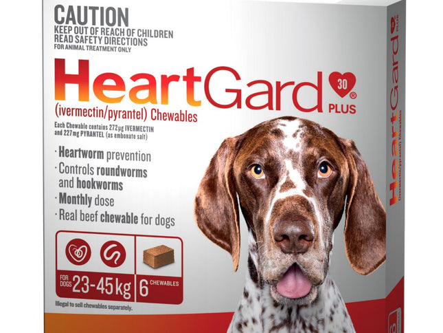 Heartgard 30 Plus Dog 23-45kg Brown 6pk-2006732762236719106
