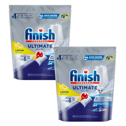 Finish Ultimate All in 1 x 144 Lemon Sparkle Dishwashing Tablets-2029334109528133632