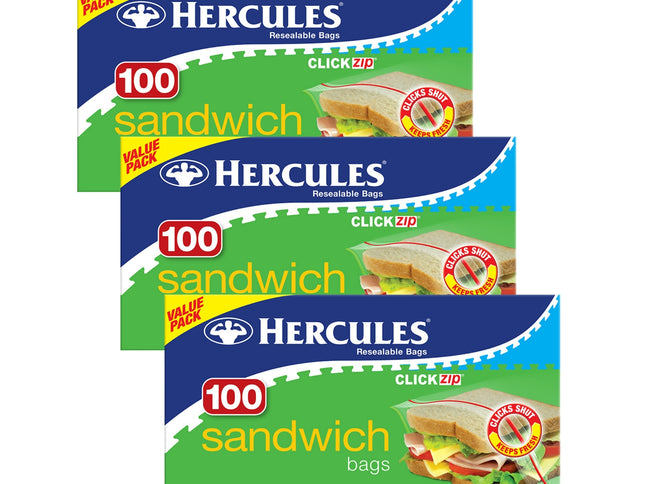 Hercules Sandwich Bags 100pk x3-2017004940689543168