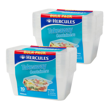 Hercules Takeaway Food Containers 10pk x 1000ml x2-2050056855442558976