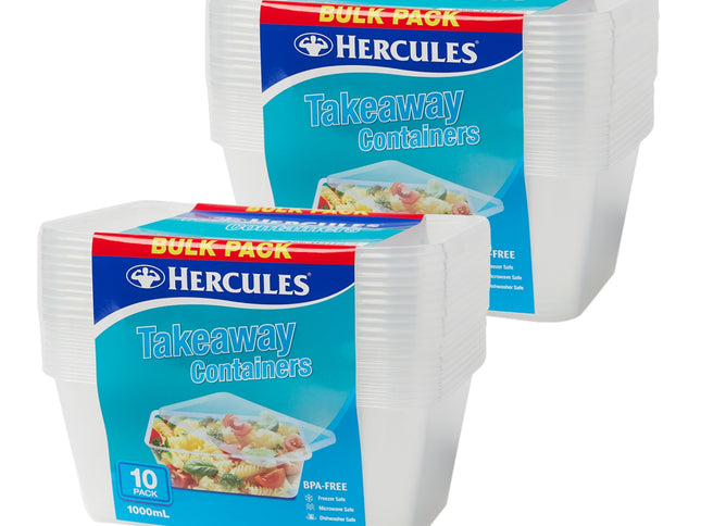 Hercules Takeaway Food Containers 10pk x 1000ml x2-2050056855442558976