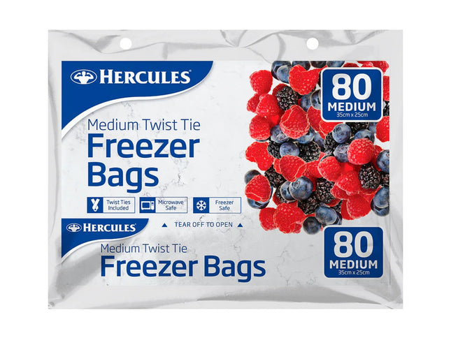 Hercules Tear-Off Freezer Bags Medium 80pk x4-2017004938093268993