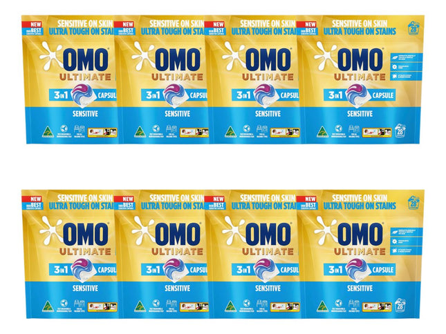Omo Ultimate 3in1 Sensitive 224 Laundry Capsules-1973194178611515392
