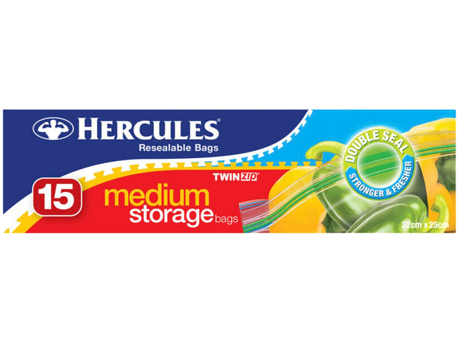 Hercules Medium Storage Bags 15pk x3-2017004941889114113
