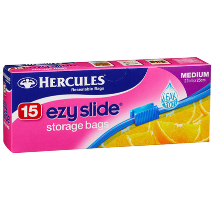 Hercules Ezy Slide Medium Storage Bags 15pk x5-2017004935073370113